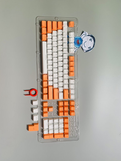 Nová sada 104 klávesov pre mechanickú klávesnicu, podsvietené dvojfarebné ABS fialovo-biele klávesy pre 61/87/104 klávesov Cherry MX