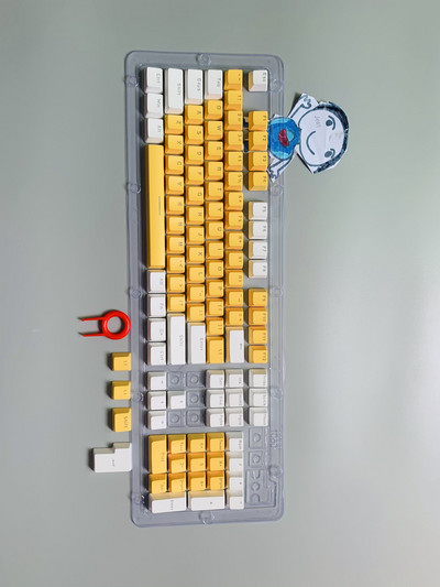 Nová sada 104 klávesov pre mechanickú klávesnicu, podsvietené dvojfarebné ABS fialovo-biele klávesy pre 61/87/104 klávesov Cherry MX