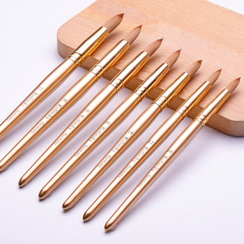 TIANMI Kolinsky Acrylic Nail Brush Nail Extension UV Gel Builder Tools Golden Nail Brushes for Acrylic Application