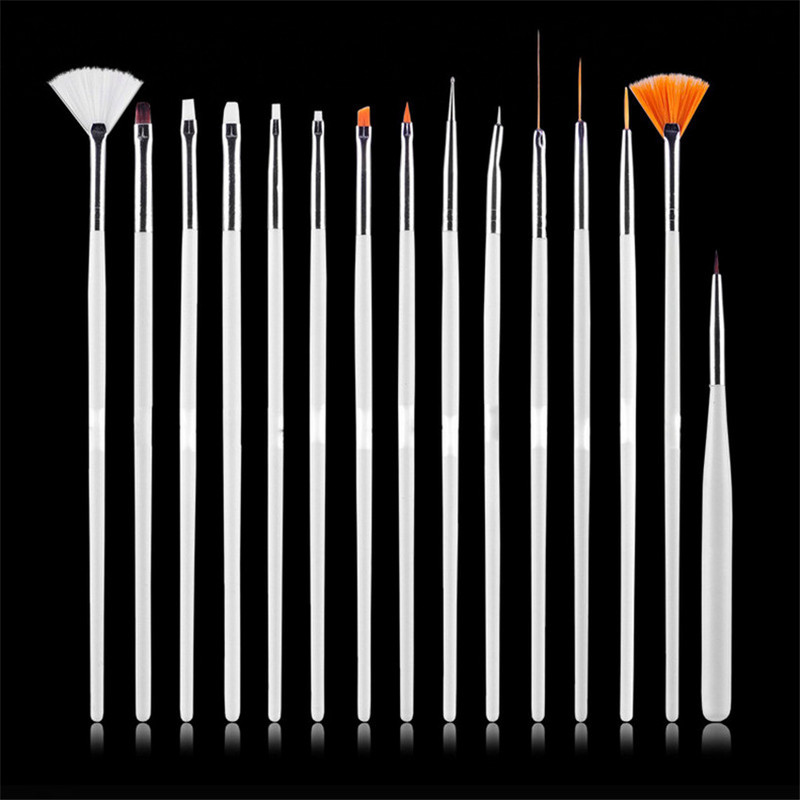 Yinikiz, 15 vnt., nagų dailės antgaliai, įrankiai, lakavimo rašiklis teptukas, piešimas, juostelių įdėklas, „pasidaryk pats“ nagų taškymas, „pasidaryk pats“ dekoracijos