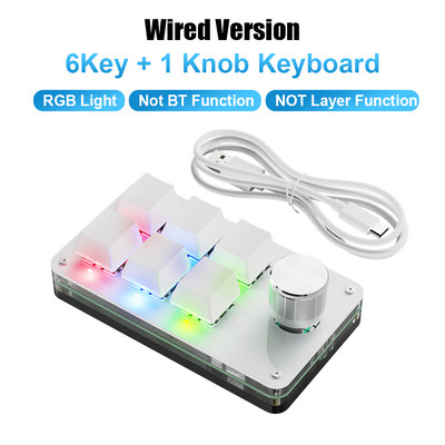 Programiranje Macro Prilagođena tipka Tipkovnica RGB 3 tipke Kopiraj Zalijepi Mini gumb Photoshop Gaming tipkovnica Mehanička Hotswap Macropad