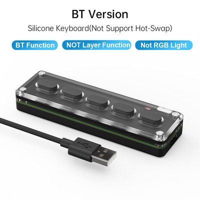 Programiranje Macro Prilagođena tipka Tipkovnica RGB 3 tipke Kopiraj Zalijepi Mini gumb Photoshop Gaming tipkovnica Mehanička Hotswap Macropad