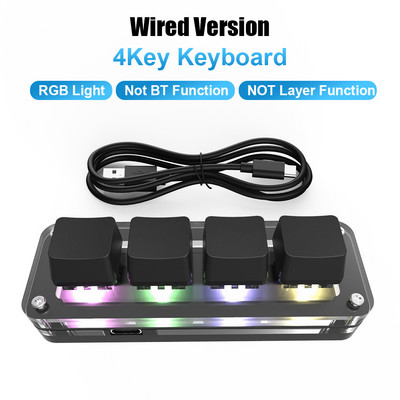 Programiranje Macro Prilagođena tipka Tipkovnica RGB 3 tipke Kopiraj Zalijepi Mini gumb Photoshop Gaming tipkovnica Mehanička Hotswap Macropad