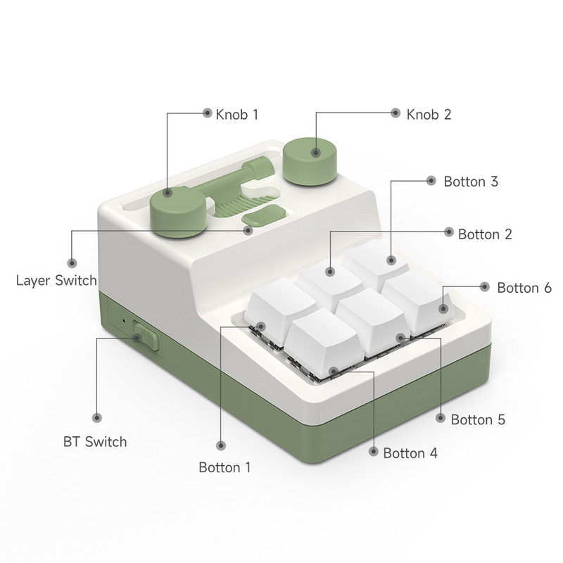 Programiranje Macro Prilagođena tipka Tipkovnica RGB 3 tipke Kopiraj Zalijepi Mini gumb Photoshop Gaming tipkovnica Mehanička Hotswap Macropad