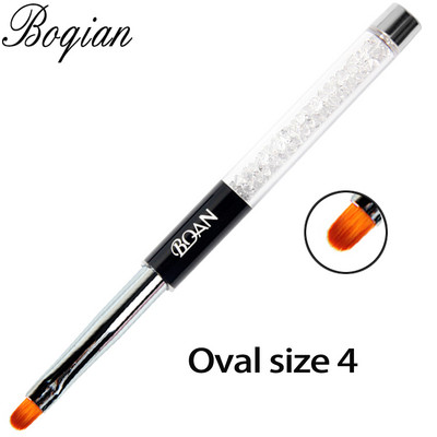 BQAN 2#4#6#8 gél ecset ovális körömkefe Kézi rajz tippek Rajzvonal Festés Toll Eszközök Manikűr köröm ecset díszítés