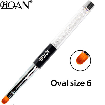 BQAN 2#4#6#8 gél ecset ovális körömkefe Kézi rajz tippek Rajzvonal Festés Toll Eszközök Manikűr köröm ecset díszítés
