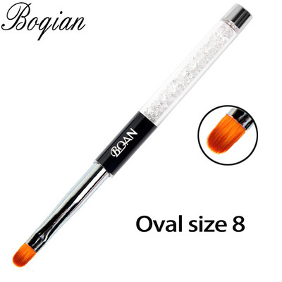BQAN 2#4#6#8 gél ecset ovális körömkefe Kézi rajz tippek Rajzvonal Festés Toll Eszközök Manikűr köröm ecset díszítés