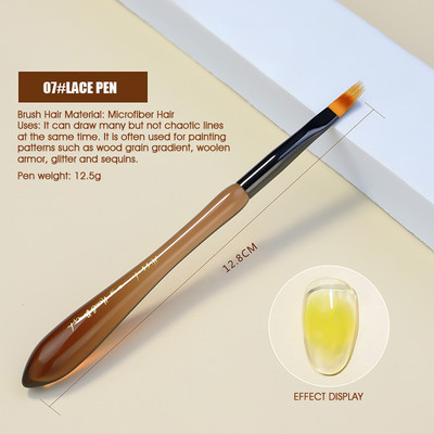 Aukštos kokybės profesionalios medžiagos Nagų dailės šepetėlis Akrilo pudra, gelio lakas, dažymas nagų priauginimui manikiūro šepetėliai įrankiai