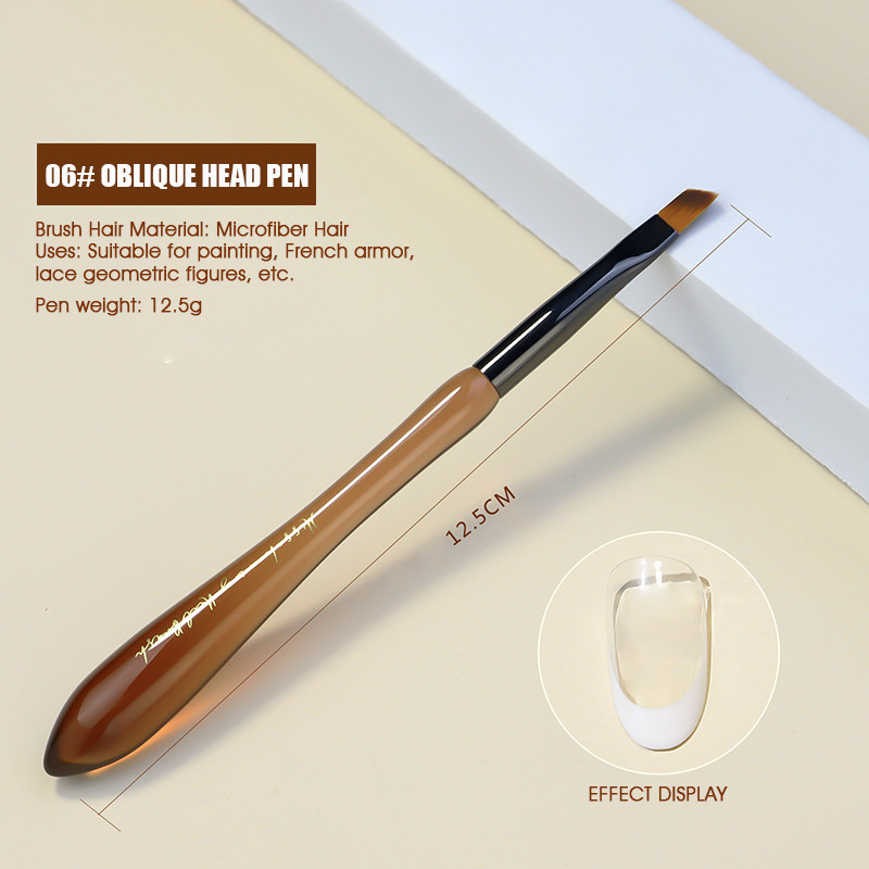 Aukštos kokybės profesionalios medžiagos Nagų dailės šepetėlis Akrilo pudra, gelio lakas, dažymas nagų priauginimui manikiūro šepetėliai įrankiai