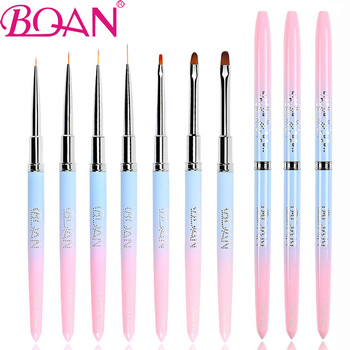 BQAN Πινέλο νυχιών UV Gel Brush Nail Art Brush Line Painting Brushes Acrylic Thin Liner Drawing Pension Εργαλεία μανικιούρ για επαγγελματίες