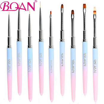 BQAN Πινέλο νυχιών UV Gel Brush Nail Art Brush Line Painting Brushes Acrylic Thin Liner Drawing Pension Εργαλεία μανικιούρ για επαγγελματίες