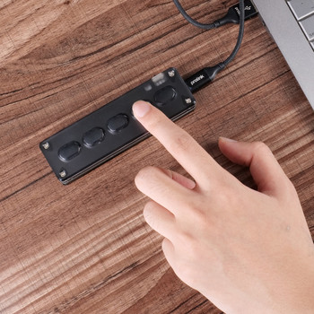 BT5.0 Безжична персонализирана макро клавиатура Геймър USB TypeC Програмируем силиконов бутон за изключване на звука 5 клавиша Клавиатури