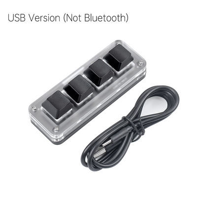 „Macropad“ makromechaninė klaviatūra RGB mini žaidimų tinkintos programavimo rankenėlės klaviatūros raudonos spalvos jungiklis 3 4 klavišai, skirti „Photoshop“