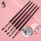 5 vnt./rinkinys Profesionalus įdėklų dažymo rašiklis Nagų dailės šepetėliai Nail Art UV Gel Pen Art Salon Namų naudojimui Gelinis nagų šepetėlis Patvarus akrilas