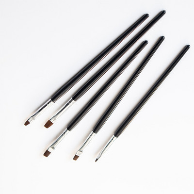 5 vnt./rinkinys Profesionalus įdėklų dažymo rašiklis Nagų dailės šepetėliai Nail Art UV Gel Pen Art Salon Namų naudojimui Gelinis nagų šepetėlis Patvarus akrilas