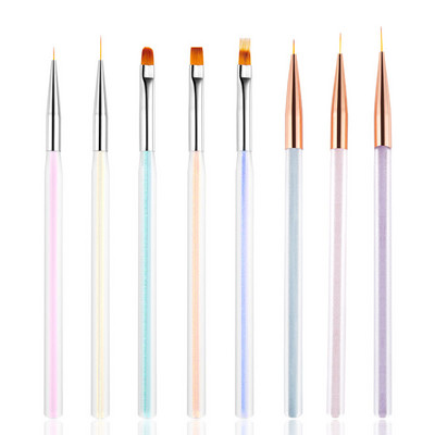 5 spalvų Aurora permatomas nagų dažymas gėlių drožyba UV geliu prailginamasis įdėklas Piešimas akrilinis prancūziškas rašiklis