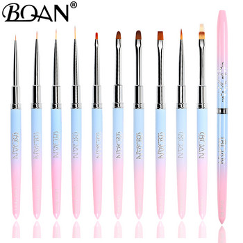 BQAN Gradient Nail Brush Nail Art Brush Line Painting Πινέλα Κρυστάλλινη ακρυλική λεπτή επένδυση Εργαλεία μανικιούρ στυλό σχεδίασης UV Gel