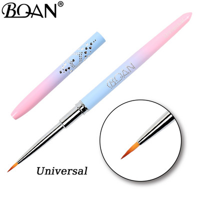 BQAN gradientas metalinis nagų šepetėlis Nagų dailės teptuko linija dažymo šepečiai Crystal Acrylic Thin Liner Piešimo rašiklis Manikiūro įrankiai UV gelis