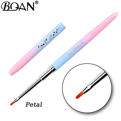 BQAN gradientas metalinis nagų šepetėlis Nagų dailės teptuko linija dažymo šepečiai Crystal Acrylic Thin Liner Piešimo rašiklis Manikiūro įrankiai UV gelis