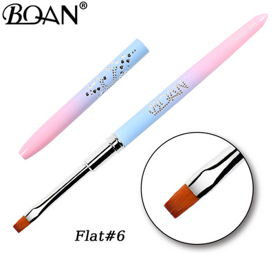 BQAN gradientas metalinis nagų šepetėlis Nagų dailės teptuko linija dažymo šepečiai Crystal Acrylic Thin Liner Piešimo rašiklis Manikiūro įrankiai UV gelis