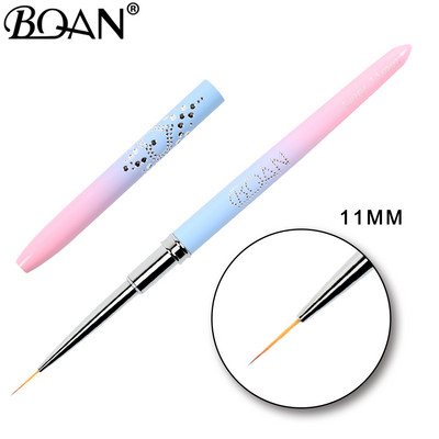 BQAN gradientas metalinis nagų šepetėlis Nagų dailės teptuko linija dažymo šepečiai Crystal Acrylic Thin Liner Piešimo rašiklis Manikiūro įrankiai UV gelis