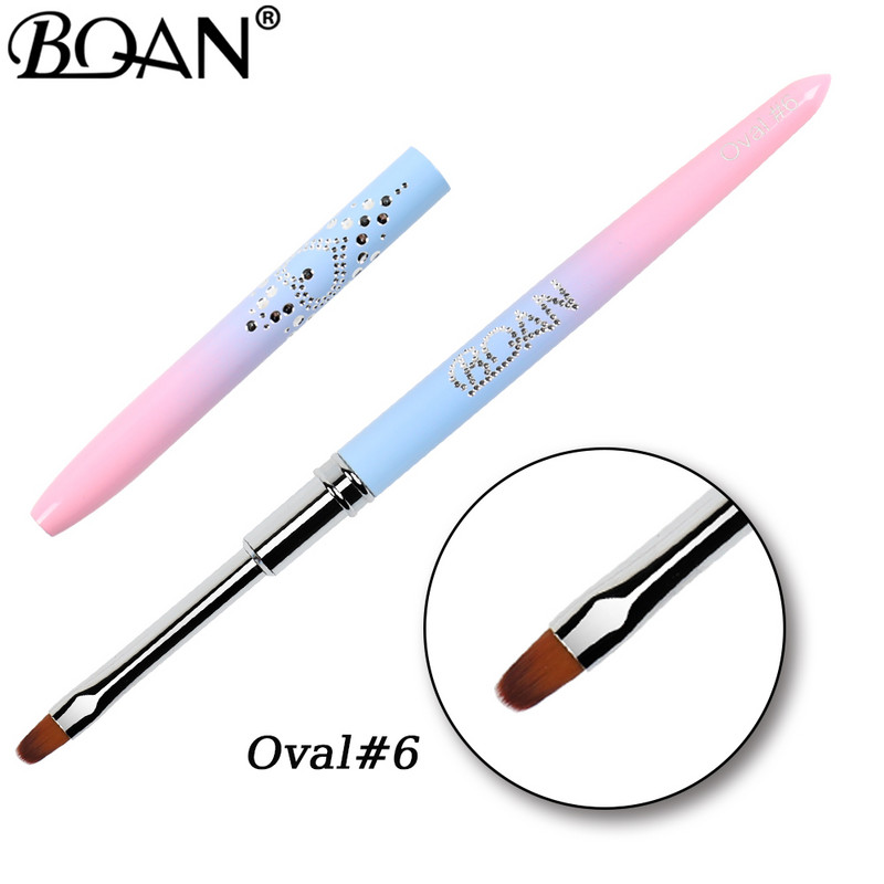 BQAN gradientas metalinis nagų šepetėlis Nagų dailės teptuko linija dažymo šepečiai Crystal Acrylic Thin Liner Piešimo rašiklis Manikiūro įrankiai UV gelis