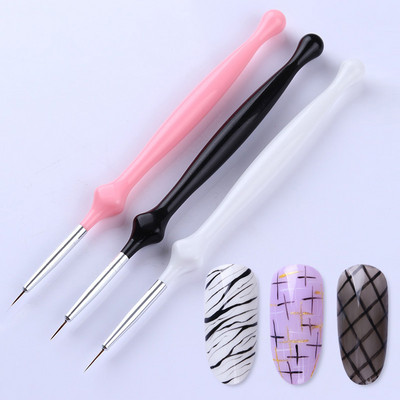 5 DB Akril körömkefe készlet Jó minőségű Nail Art Mink Brush Fa nyéllel Gél Építő Manikűr Körömrajz Festés Bélés Ecset