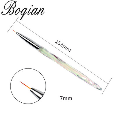 BQAN Marbled Ombre Nagų šepetėlis Gelinis šepetėlis manikiūrui UV gelio šepetėlis Nagų lakas Piešimo šepetėlis Rose Gold Polygel rush