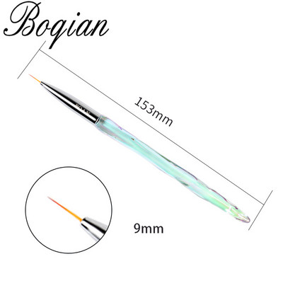 BQAN Marbled Ombre Nagų šepetėlis Gelinis šepetėlis manikiūrui UV gelio šepetėlis Nagų lakas Piešimo šepetėlis Rose Gold Polygel rush