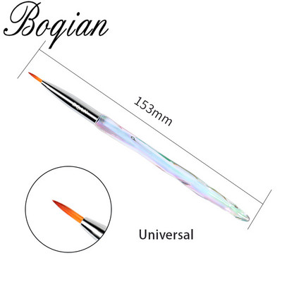 BQAN Marbled Ombre Nagų šepetėlis Gelinis šepetėlis manikiūrui UV gelio šepetėlis Nagų lakas Piešimo šepetėlis Rose Gold Polygel rush