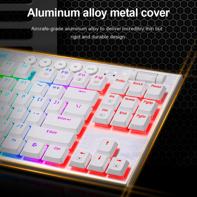 REDRAGON Horus TKL K621 RGB podrška Bluetooth 5.0 bežični USB 2.4G 3 moda Tanka mehanička gaming tipkovnica 97 tipki Compute PC