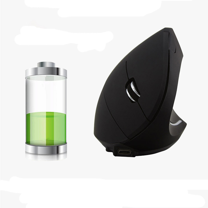 NAUJA belaidė pelė Ergonomiška optinė 2.4G 800/1200/1600DPI riešo gydymas USB įkraunamas vertikalios pelės žaidimų pelės žaidėjas