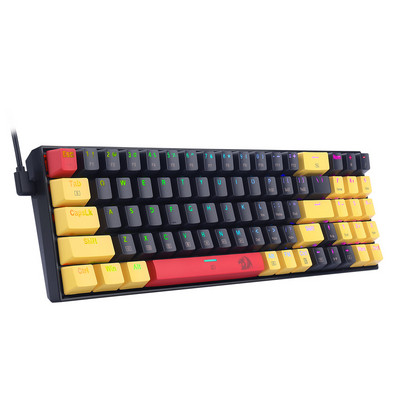 REDRAGON K688 RGB USB Mini tastatură mecanică pentru jocuri întrerupător albastru roșu 78 taste Gamer pentru computer PC laptop cablu detașabil