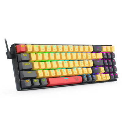 REDRAGON K688 RGB USB Mini tastatură mecanică pentru jocuri întrerupător albastru roșu 78 taste Gamer pentru computer PC laptop cablu detașabil
