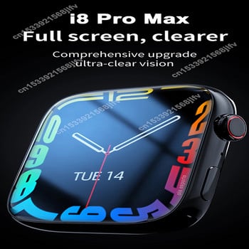 Нов i8 Pro Max Smartwatch Bluetooth Call Men Sports Fintess SmartBand Women Custom Watch Face Series 8 Smart Watch PK i7 Pro Max