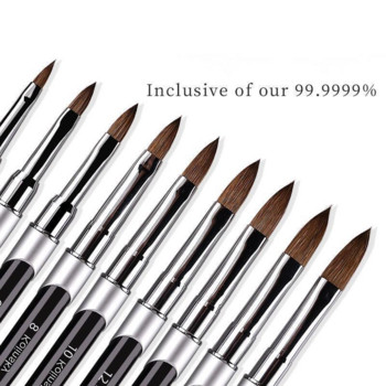 99,99% Kolinsky Nail Brush Acrylic Set Gel Carving Pen Nails αξεσουάρ και εργαλεία Σετ βούρτσες νυχιών για ακρυλική εφαρμογή