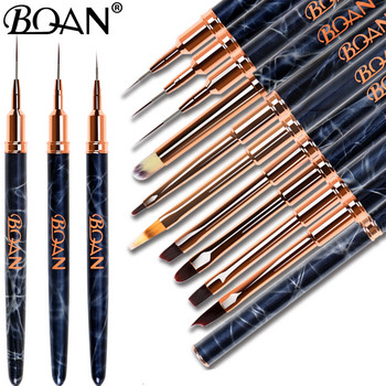 BQAN Marbling Nail Art Brush Nails Acrylic Liner Brush French Lines Stripes Flower Grid Painting Εργαλεία μανικιούρ στυλό σχεδίασης