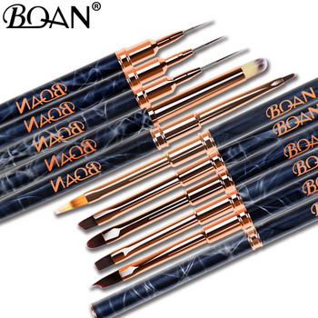 BQAN Marbling Nail Art Brush Nails Acrylic Liner Brush French Lines Stripes Flower Grid Painting Εργαλεία μανικιούρ στυλό σχεδίασης