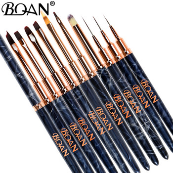 BQAN Marbling Nail Art Brush Nails Acrylic Liner Brush French Lines Stripes Flower Grid Painting Εργαλεία μανικιούρ στυλό σχεδίασης