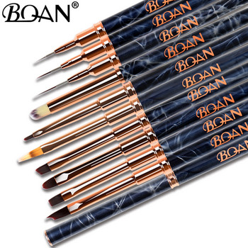 BQAN Marbling Nail Art Brush Nails Acrylic Liner Brush French Lines Stripes Flower Grid Painting Εργαλεία μανικιούρ στυλό σχεδίασης