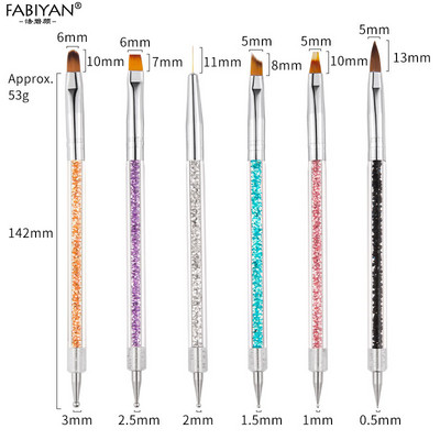 Perie de sirenă pentru arta unghiilor, gradient, pix pentru umbrirea lunii franceze, pictură, sfaturi pentru desen, gel acrilic, lac UV, instrumente de manichiură