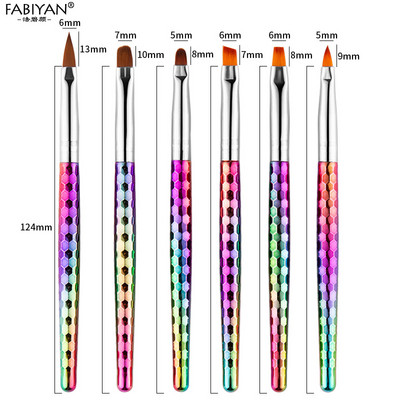 Perie de sirenă pentru arta unghiilor, gradient, pix pentru umbrirea lunii franceze, pictură, sfaturi pentru desen, gel acrilic, lac UV, instrumente de manichiură
