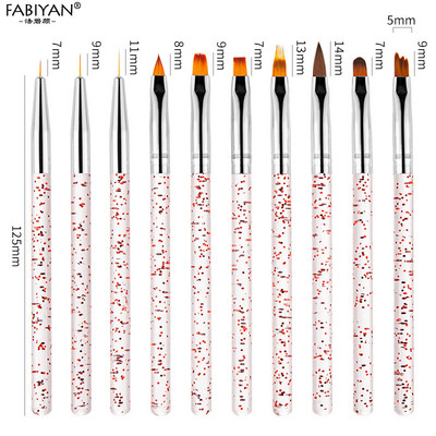 Perie de sirenă pentru arta unghiilor, gradient, pix pentru umbrirea lunii franceze, pictură, sfaturi pentru desen, gel acrilic, lac UV, instrumente de manichiură