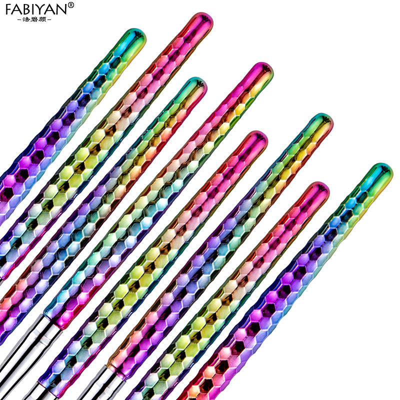 Perie de sirenă pentru arta unghiilor, gradient, pix pentru umbrirea lunii franceze, pictură, sfaturi pentru desen, gel acrilic, lac UV, instrumente de manichiură