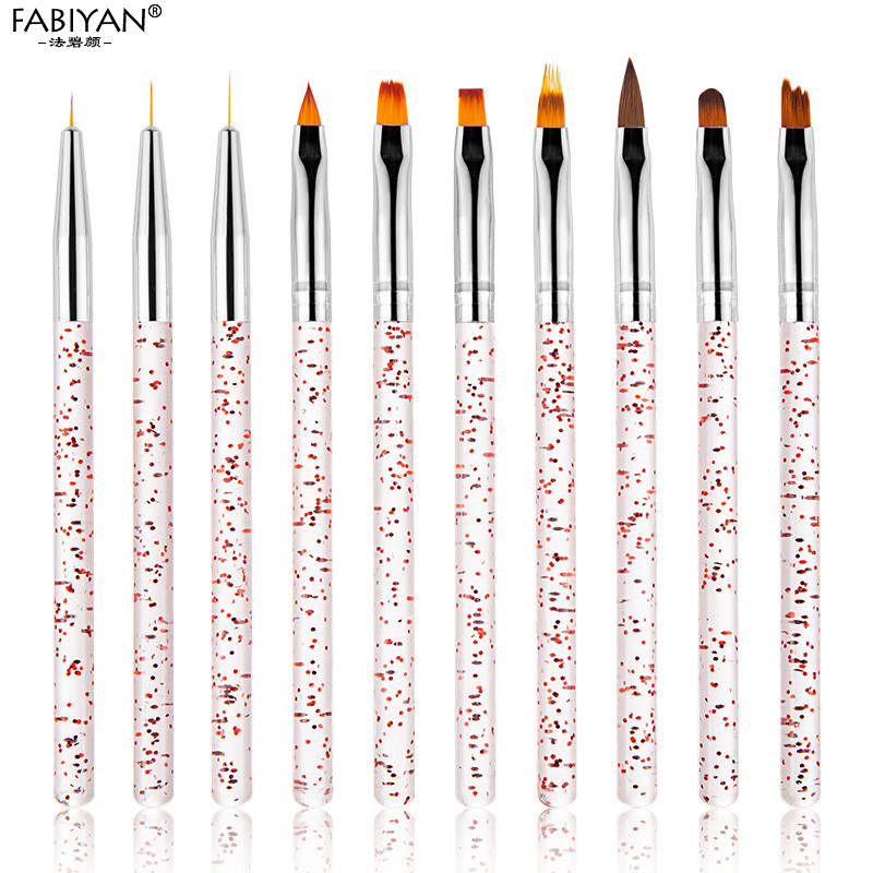 Perie de sirenă pentru arta unghiilor, gradient, pix pentru umbrirea lunii franceze, pictură, sfaturi pentru desen, gel acrilic, lac UV, instrumente de manichiură