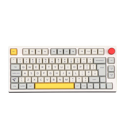 Mechanická klávesnica EPOMAKER TH80 PRO s 75% možnosťou výmeny za chodu, RGB, 2,4 GHz/Bluetooth 5.0/káblová, MDA PBT, ovládanie kláves, ANSI ISO