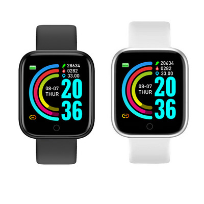 2 τμχ Y68 SmartWatch D20 Χονδρικό Bluetooth Fitness Tracker Μόνιτορ καρδιακού παλμού Έξυπνο ρολόι Y68s D20s Dropshipping