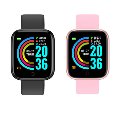2 τμχ Y68 SmartWatch D20 Χονδρικό Bluetooth Fitness Tracker Μόνιτορ καρδιακού παλμού Έξυπνο ρολόι Y68s D20s Dropshipping