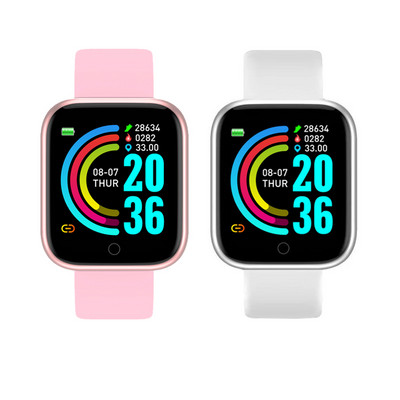 2 τμχ Y68 SmartWatch D20 Χονδρικό Bluetooth Fitness Tracker Μόνιτορ καρδιακού παλμού Έξυπνο ρολόι Y68s D20s Dropshipping