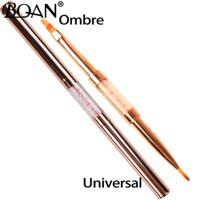 BQAN Gold Rose Double Head Liner Nagų šepetėlis Crystal Drawing Gel Brush Painting Brush Pen Gel Polish Crystal Nail Art Manikiūras